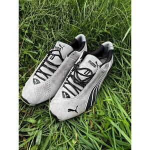 PUMA 164169-02 Motorsport Driving Shoes Gray Black Suede Men’s Size 13